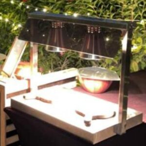 Black Marble Carving lamp with 2 bulb