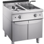 Electric free standing fryer double basket