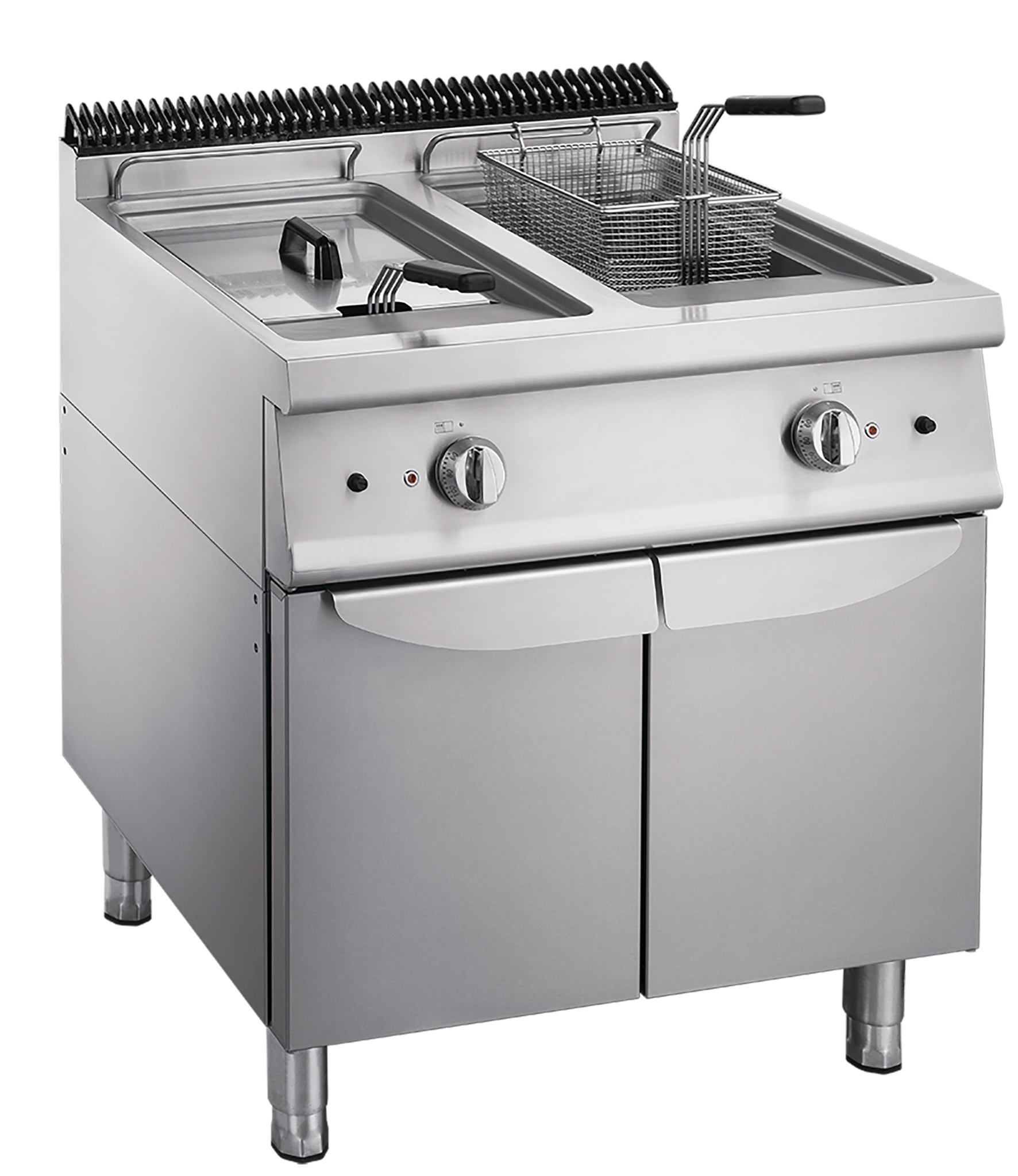 Electric free standing fryer double basket