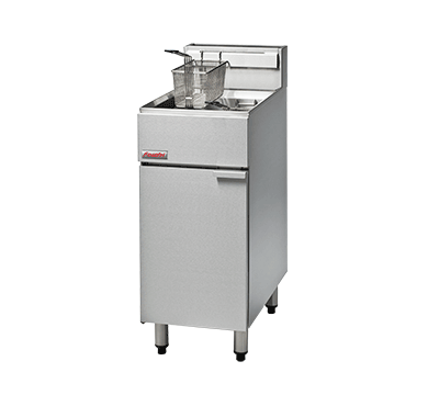 Gas operated free standing fryer single