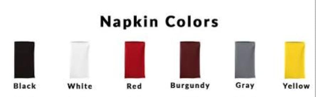 Napkins cloth (White, Black, and Golden)